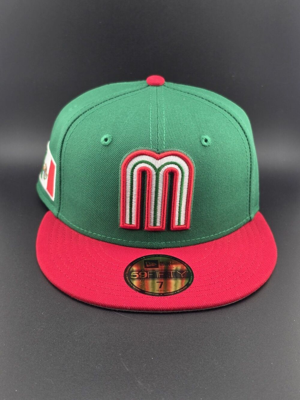 New Era 59fifty Team México World Baseball Fitted Hat Cap Green Red Size 7